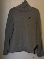 Nike Sportswear Funnel-Neck Pullover Hoodie Grey Women Sz M