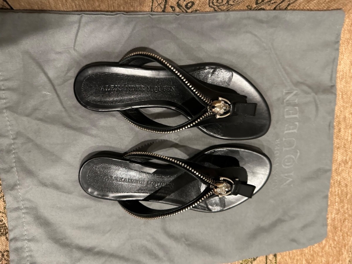 Authentic Alexander mcQueen Flat Sandals | eBay