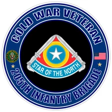 Cold War Veteran 205th Infantry Brigade Bumper Sticker Military Vinyl Decal 5"