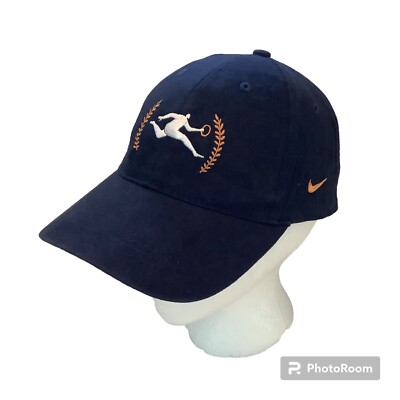 Quake City Caps Nike Olympic Embroidered Ring Runner Navy Blue Adjustable Hat