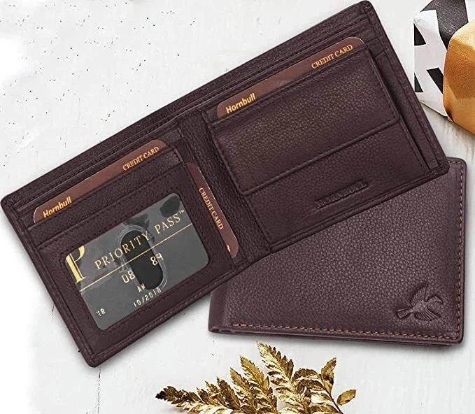 Genuine Leather Brown Full Grain wallet For Men Formal Bifold Leather Wallet - Image 3 of 4