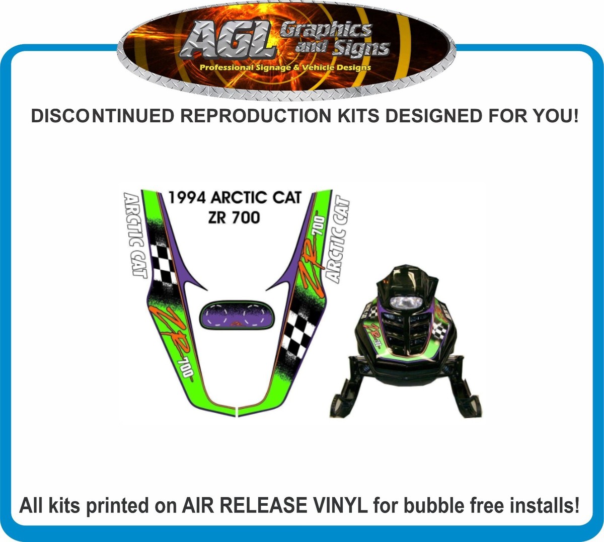 1994 ARCTIC CAT ZR 700 Reproduction Decal Kit Graphics Stickers | eBay