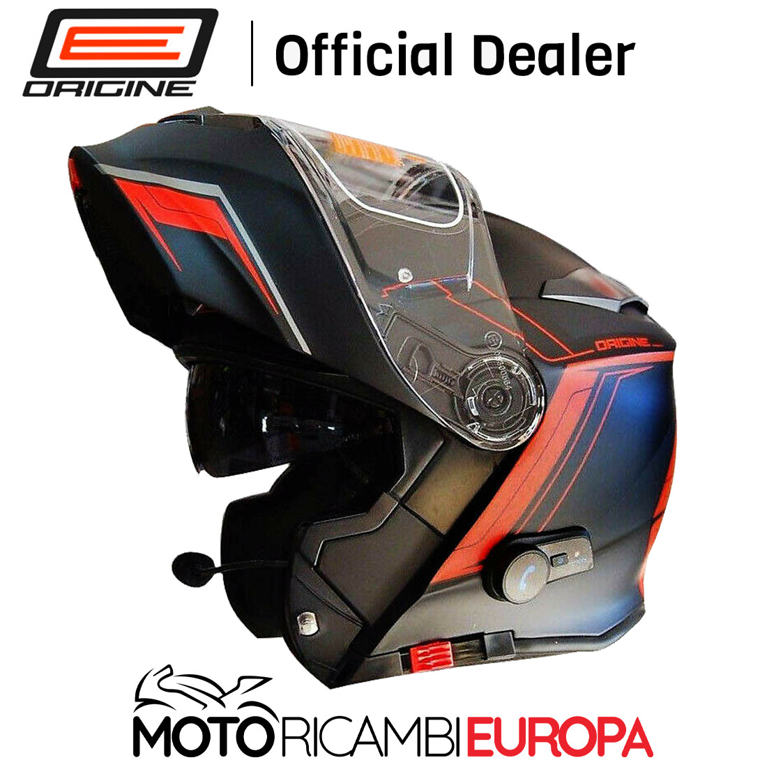 CASCO MODULARE CON INTERFONO BLUETOOTH ORIGINE DELTA MOTION black MOTO