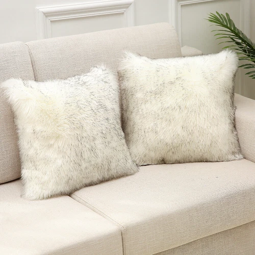 Luxury Faux Wool Plush Soft Fluffy Cushion Cover Pillow Cases Sofa Home Decor AA - Picture 29 of 39
