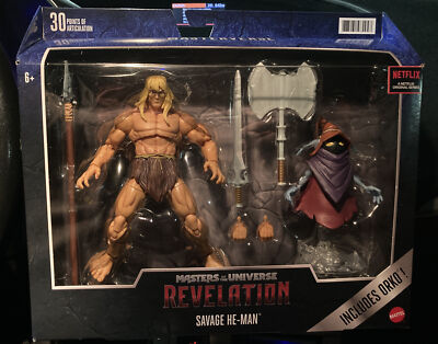Masters of the Universe Revelation Masterverse Savage He-Man and Orko MOTU