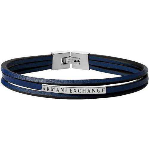 ARMANI EXCHANGE Mens Bracelet AXG0084040 Leather Blue