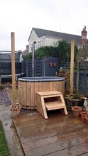 FIBERGLASS WOODEN HOT TUB 2 SEATER Japanese Ofuro wood fired bath
