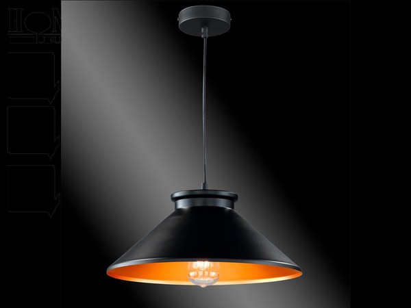 HäNgeleuchte Dome Metallpendel Schwarz Gold Pendelleuchte 1 Flammig E27-image