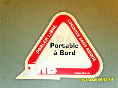 Aufkleber / Sticker +THB Germany + Portable à Bord +Tragbar an Bord + Frankreich
