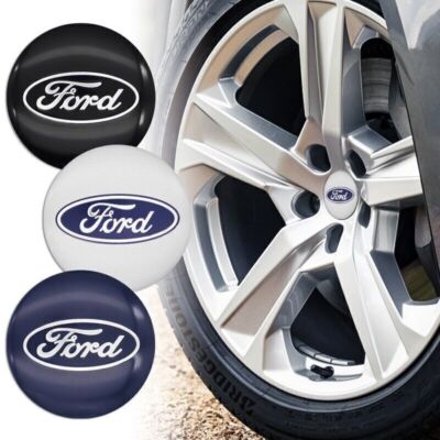 4x 56mm Für Ford Logo Aufkleber Emblem Radkappen Nabendeckel Felgendeckel Blau