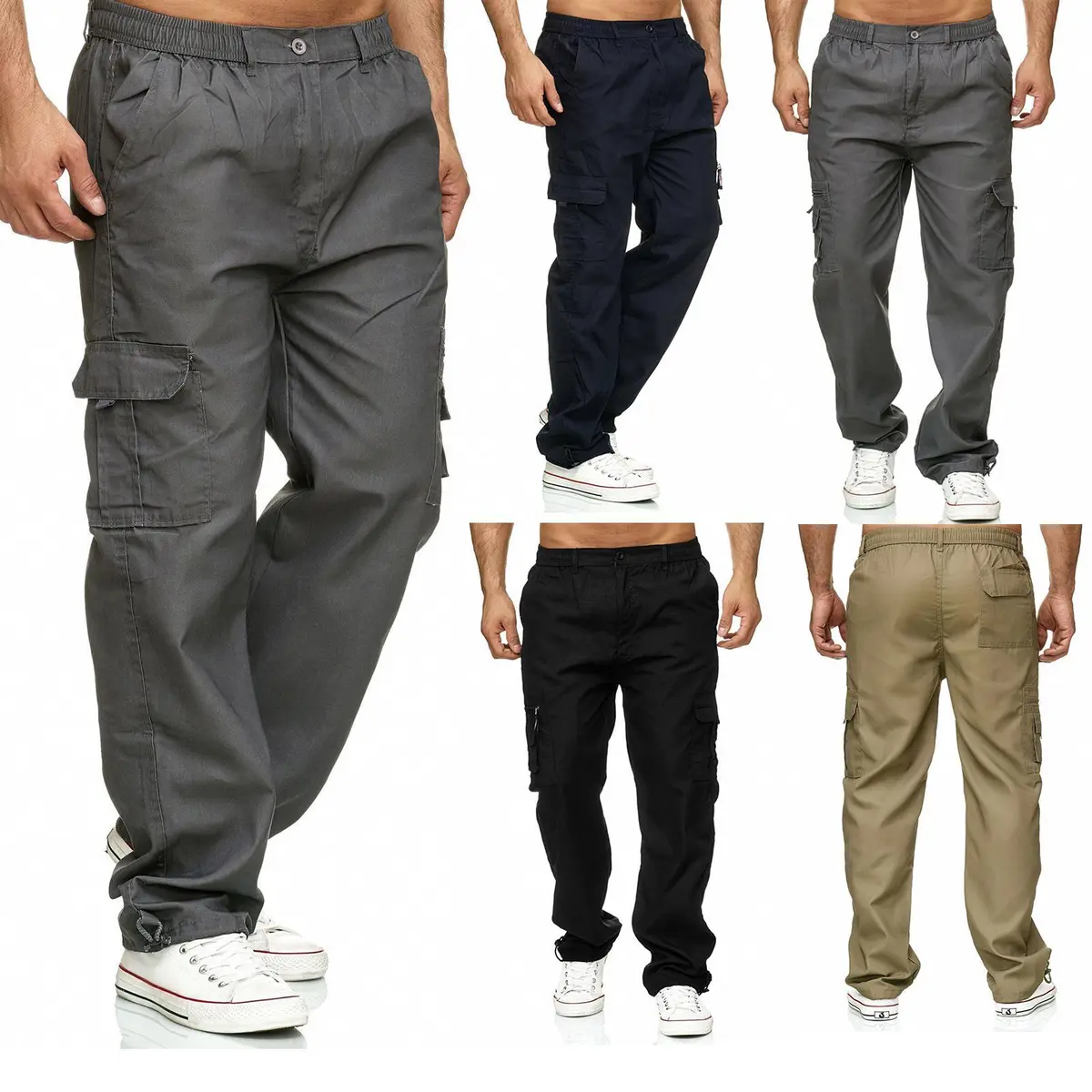 Aggregate 76+ mens elastic waist cargo trousers - in.coedo.com.vn