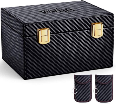 Faraday Box und Taschen für Autoschlüssel extra groß Signalblockierung RFID Diebstahlsicherung