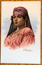 A/S V. Vassilion, Peasant Girl Tuck Oilette Picturesque Egyptian Type, 1910 PC