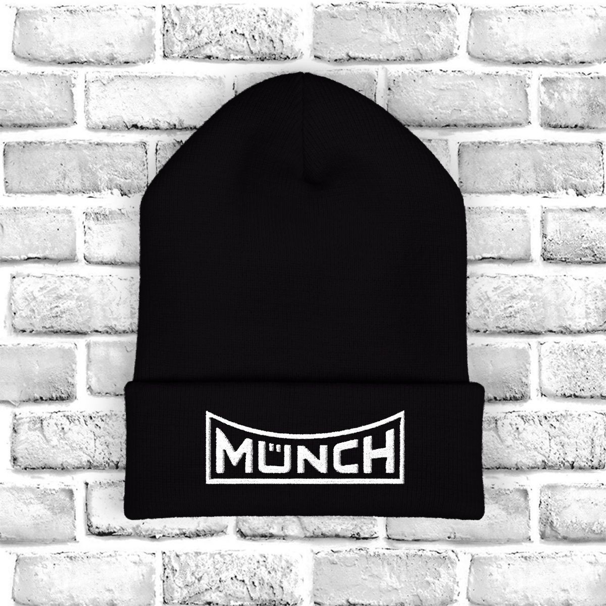Munch Motorcycles Black Beanie Hat Size Adult