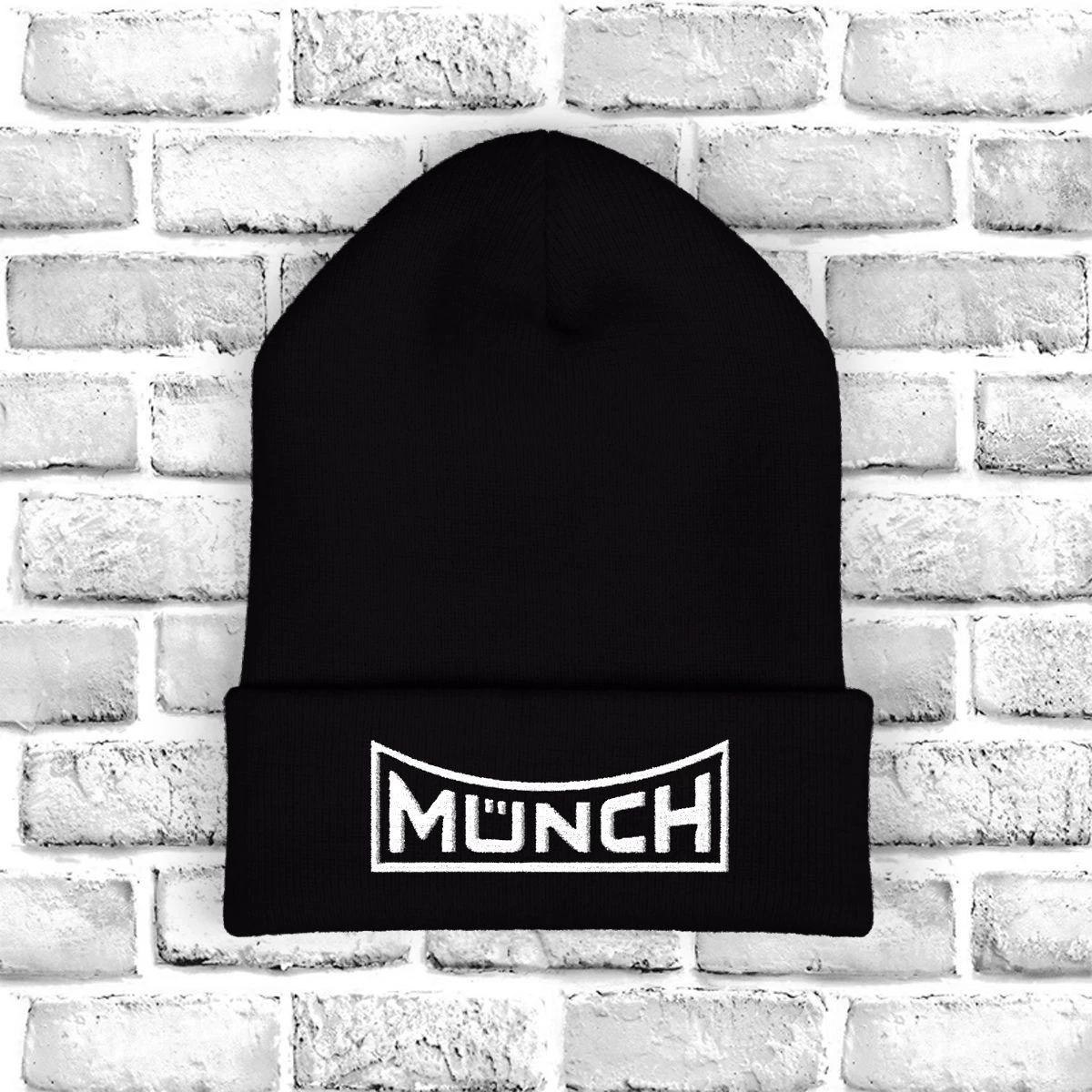 Munch Motorcycles Black Beanie Hat Size Adult