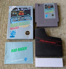 Rad Racer Nintendo Entertainment System NES Complete CIB Tested Working