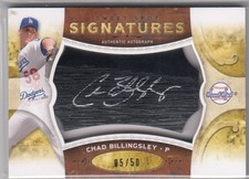 2009 Chad Billingsley UD Sweet Spot Signatures AUTO WOOD BAT /50 - CB Dodgers
