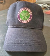 Authentic WIMBLEDON Championship Navy Blue CAP Adult One Size Tennis Match Hat