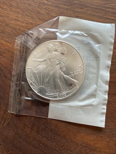 2002 Silver American Eagle Coin From Littleton Coin Company Uncirculated