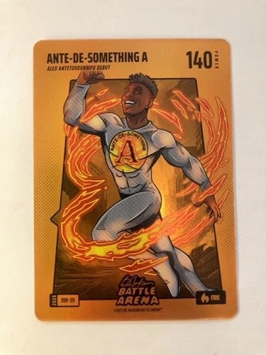 2026 Bo Jackson Battle Arena Ante-de-something A Fire Orange Battlefoil #OBF-59