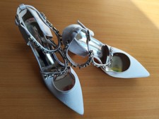 Pumps Party-Schuhe weiß, Größe 40 neu und ungetragen, Satin-Aussenmaterial