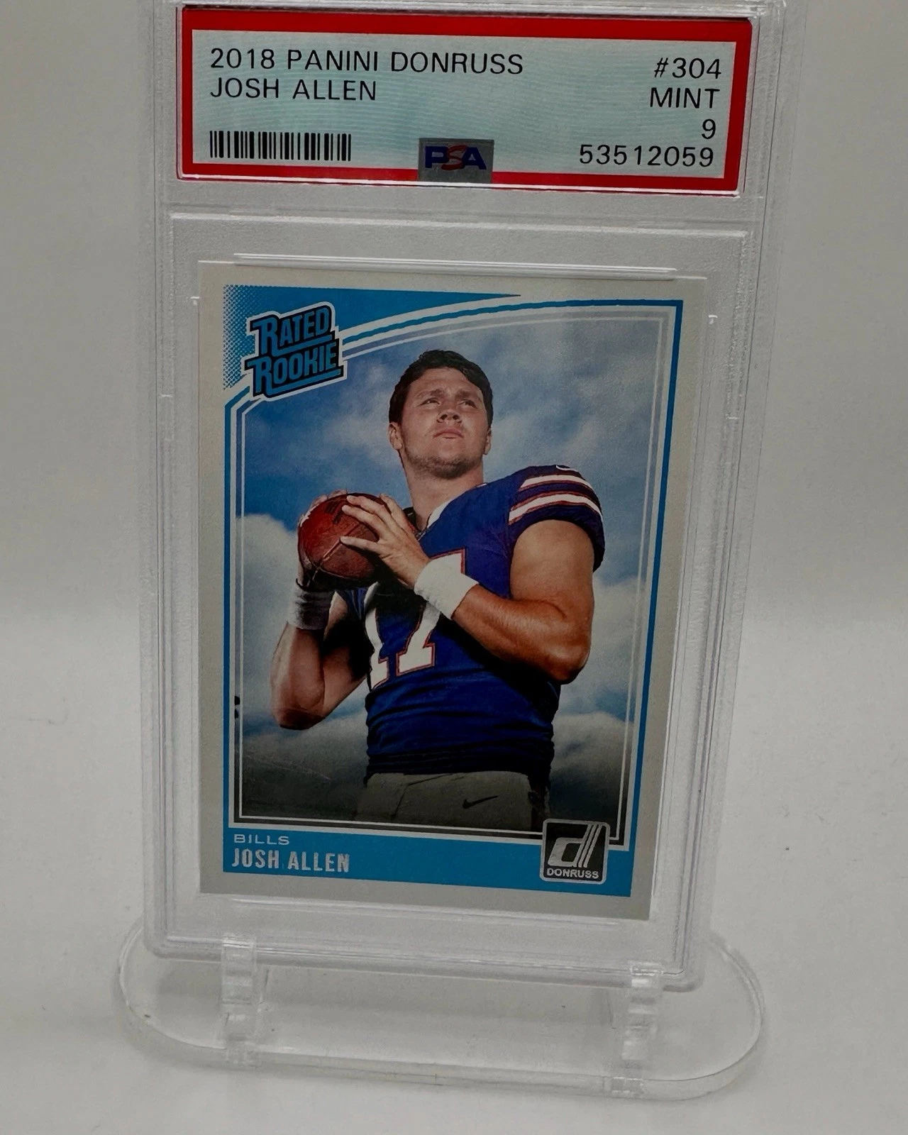 Deal for 2018 Panini Donruss Josh Allen Rated Rookie Card #304 PSA 9