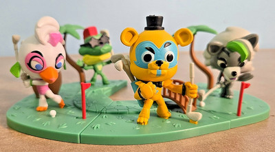 FNAF Security Breach Golf Craftables 2'' PVC Set Freddy, Gator, Chica, Roxanne