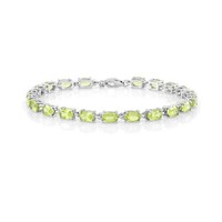 Peridot-Armband Aus Sterlingsilber 9,522Ct