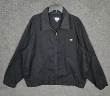 Vintage Dickies Jacket Men XL Black Eisenhower Jacket Mechanic Work Y2K Full Zip