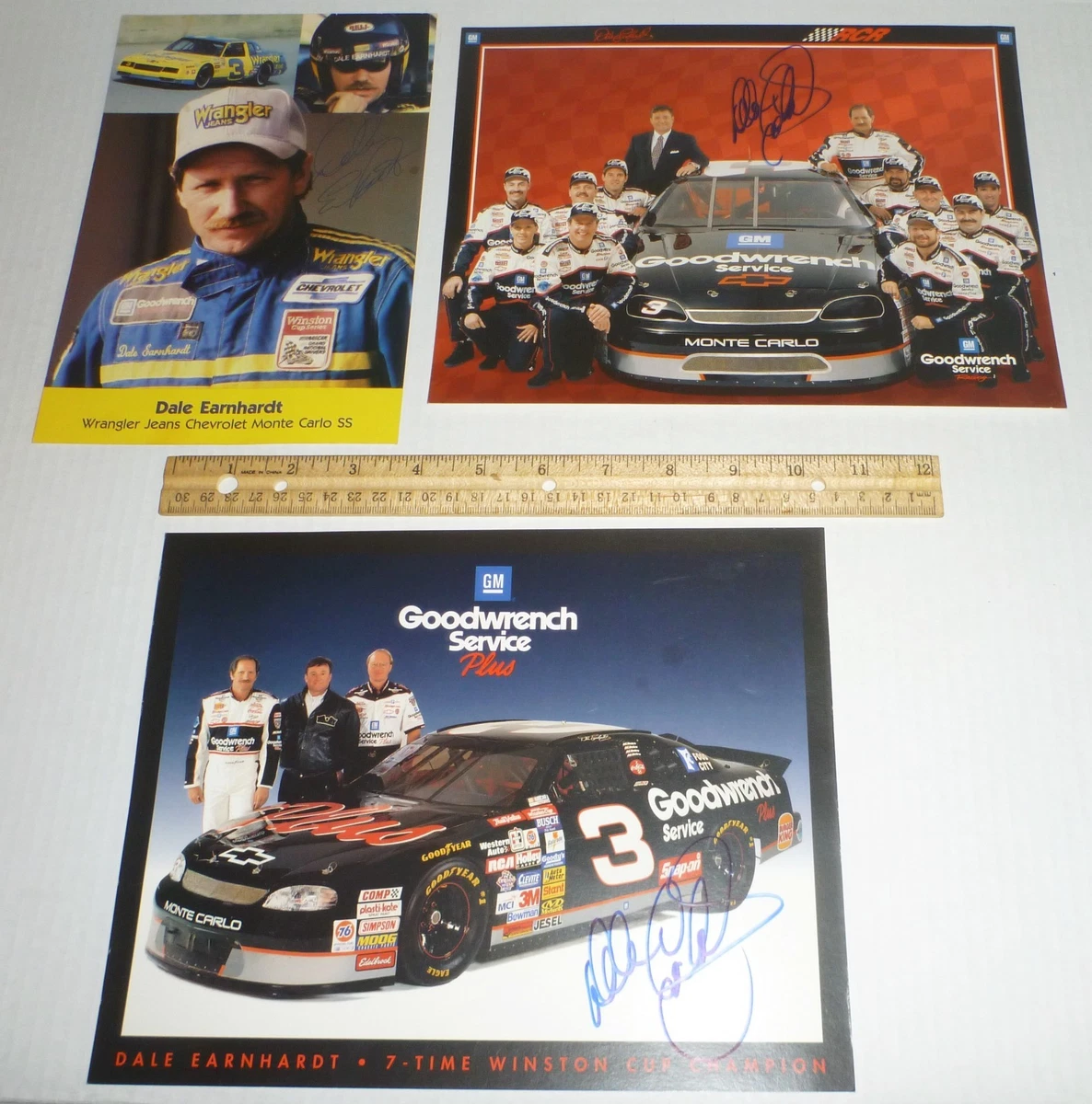 Dale Earnhardt Sr Autograph Indiana Nascar Autographed Photos for