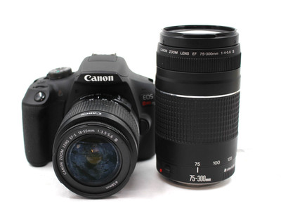 Canon EOS Rebel T7 DSLR Kit with 18-55mm + 75-300mm Lenses