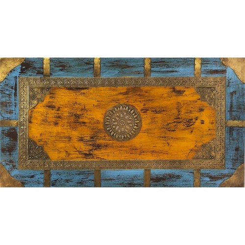 Butler Specialty Company Nador Painted Brass Inlay Wood Storage Trunk Multicolor - Picture 5 of 10