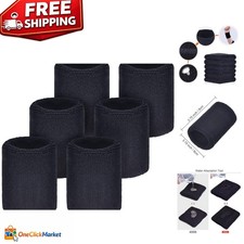 Wrist Sweatbands for Basketball, Running  More - Comfortable Six-Pack