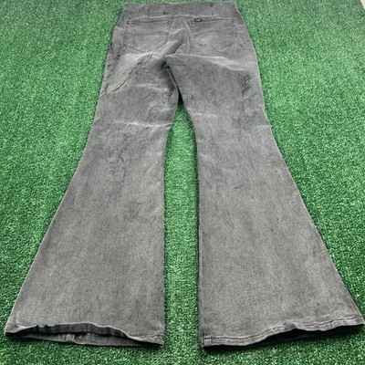 Lee Jeans Women s M Charcoal Gray 28x30'' Flare Stretch High Rise Bell Bottom Y2K