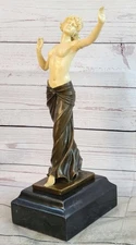 Art Deco/Nouveau Nude Naked Woman Female Lady Bronze sculpture Figurine Decor