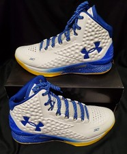 Image of UNDER ARMOUR RETRO CURRY 1 DUBNATION MENS SIZE 13 FREE HEADBAND! GSW BASKETBALL!