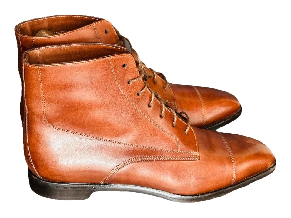 BOTINES DE COMBATE RALPH LAUREN ETIQUETA PÚRPURA TALLA 36/US 6 MARRÓN CUERO PUNTERA Foto 2 de 4