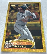 2012 Topps Series 1 Baseball Endy Chavez Baltimore Orioles Gold Sparkle #356