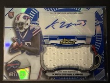 Karlos Williams 2015 Finest Rookie Jersey Auto Card #AJRR-KWI Serial #003/150. rookie card picture