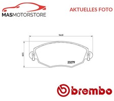 SATZ BREMSBEL&Auml;GE BREMSKL&Ouml;TZE VORNE BREMBO P 24 060 P F&Uuml;R JAGUAR X-TYPE