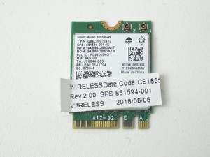 Original HP Zbook 15U G3 Laptop WIFI Wireless Board Card 806722-001