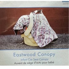 NEW Carseat Canopy Infant Carrier Car Seat Cover Blanket Brown Pink Floral Minky