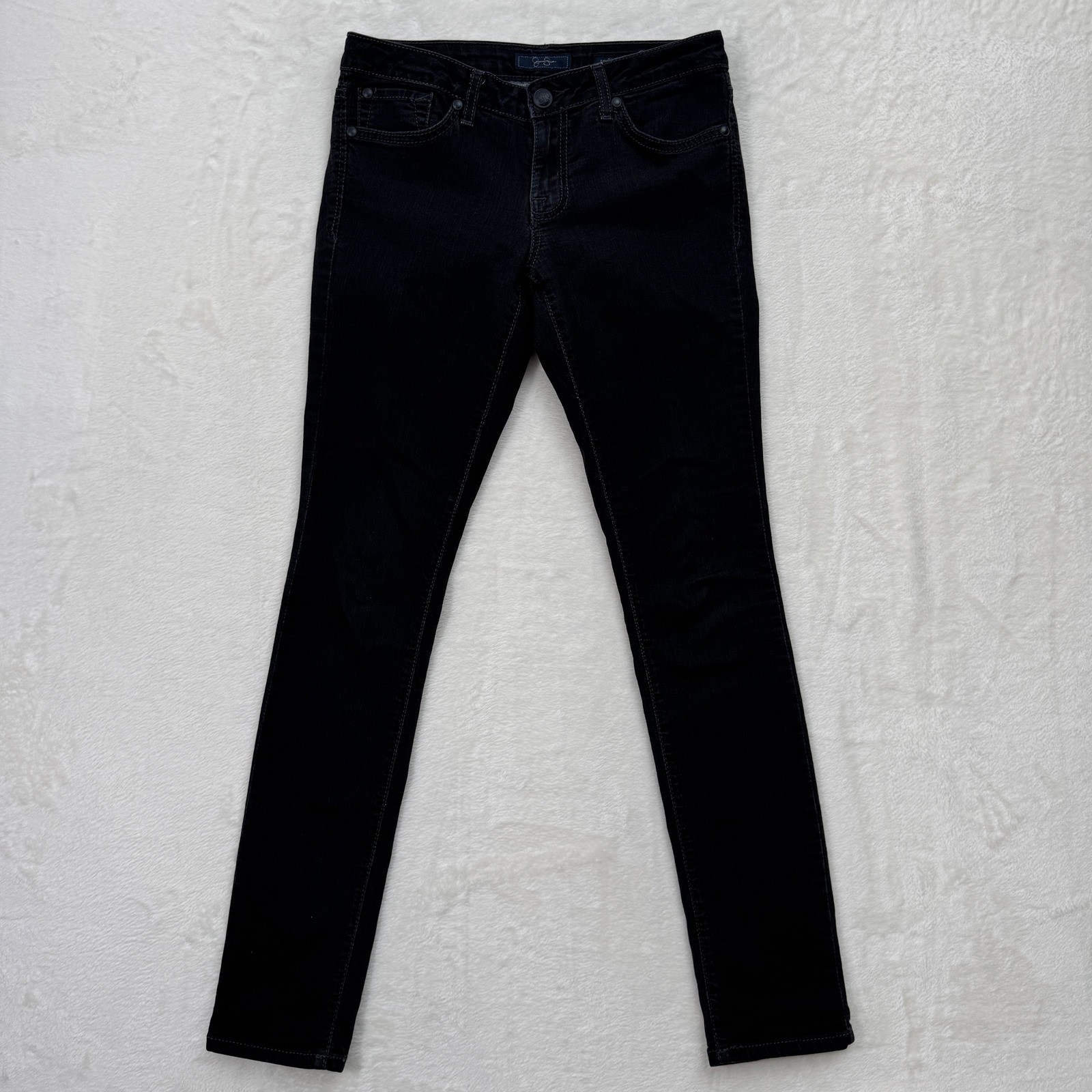 Jessica Simpson Forever Skinny Jeans Womens 28 Black Denim Mid Rise Stretch