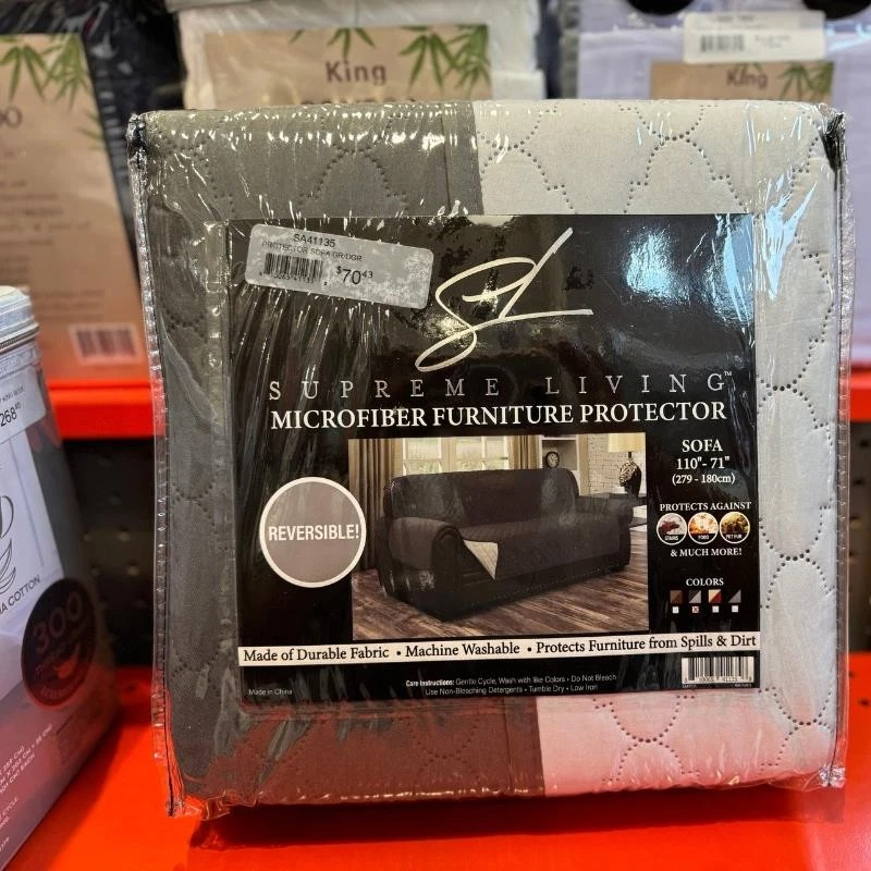 SUPREME LIVING MICROFIBER FURNITURE PROTECTOR - SOFA110 - GRAY
Opens in a new window or tab