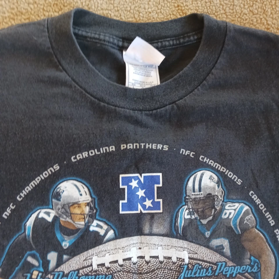 Винтажная мужская футболка с длинным рукавом Carolina Panthers 2003 NFC Champions размер Large - Изображение 3 из 4