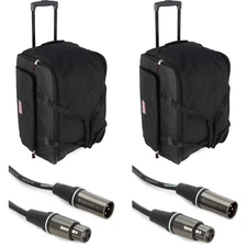 Gator GPA-712LG Rolling Speaker Bag Pair with XLR Cables - Large