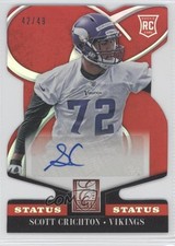 2014 Panini Elite Rookie Status Red Die-Cut 42/49 Scott Crichton #182 Auto 0f8
