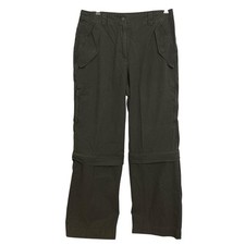 Vtg Lauren Ralph Lauren Ripstop Pants Womens Size 10 Army Green Zip Off Leg