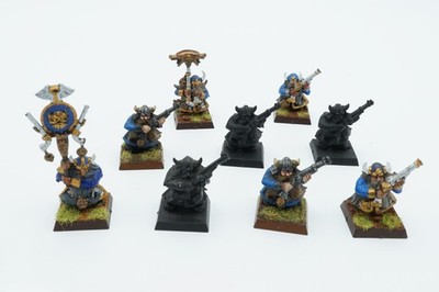 Warhammer Battle for Skull Pass Dwarf Thunderers Set 9 Plastik Miniaturen