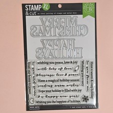 Hero Arts Stamp Cut XL "CHRISTMAS HOLIDAYS" Stamps Dies Bundle DC288 - READ